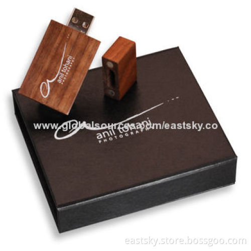Customized Wood Gift USB Flash Drive, with Laser or Printed Logo, Over 10-year Data Retention
